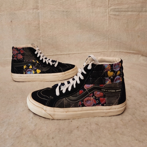 Vans UNISEX Sk8-Hi 38 DX Anaheim "Positivity Patchwork Black" Hightop Sneakers - Picture 3 of 12